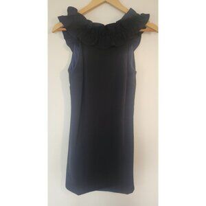 Anthropologie Larke Women's Sz. XXSP Navy Blue Ruffle Top Short Dress NWT
